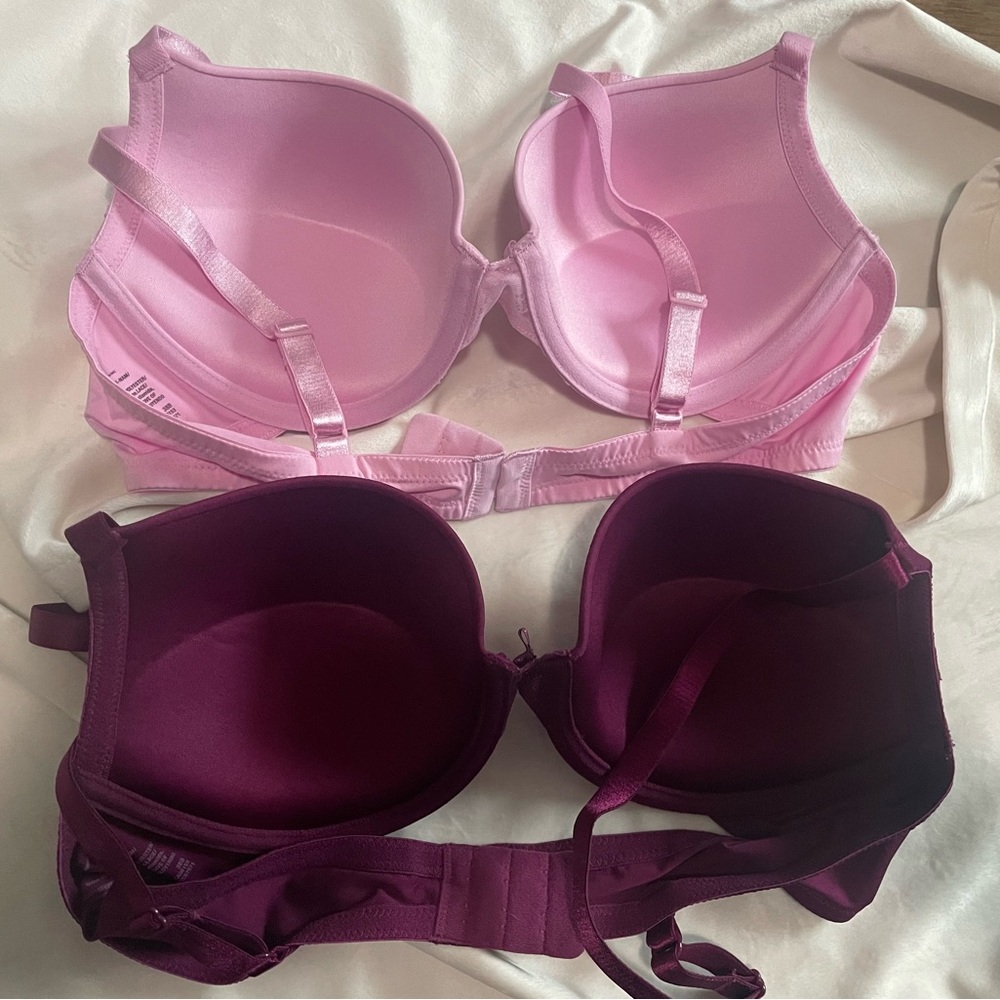 Maidenform Self Expressions Women 2pk Push-Up Bra orchid/maroon lace SE5757/s36B - Picture 5 of 15